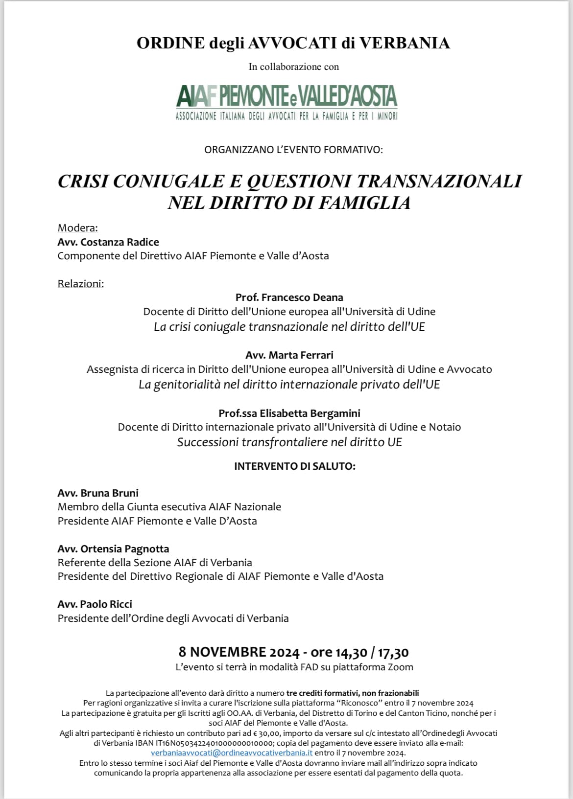 CRISI CONIUGALE E QUESTIONI TRANSNAZIONALI NEL DIRITTO DI FAMIGLIA