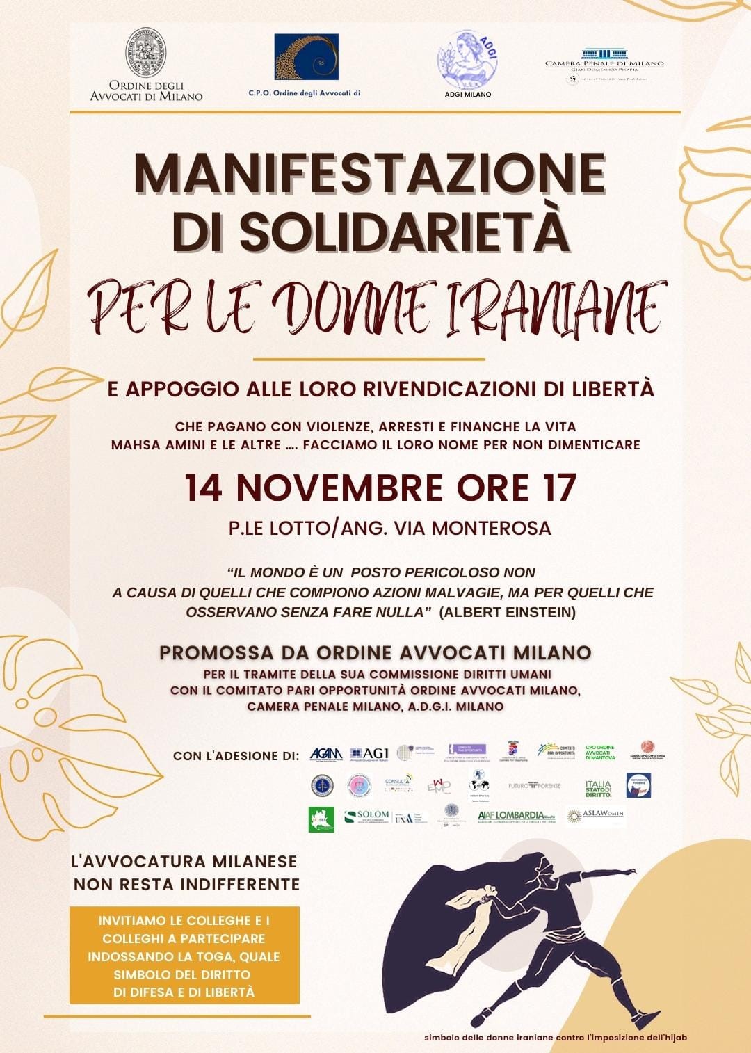 Manifestazione di solidarietà per le donne iraniane